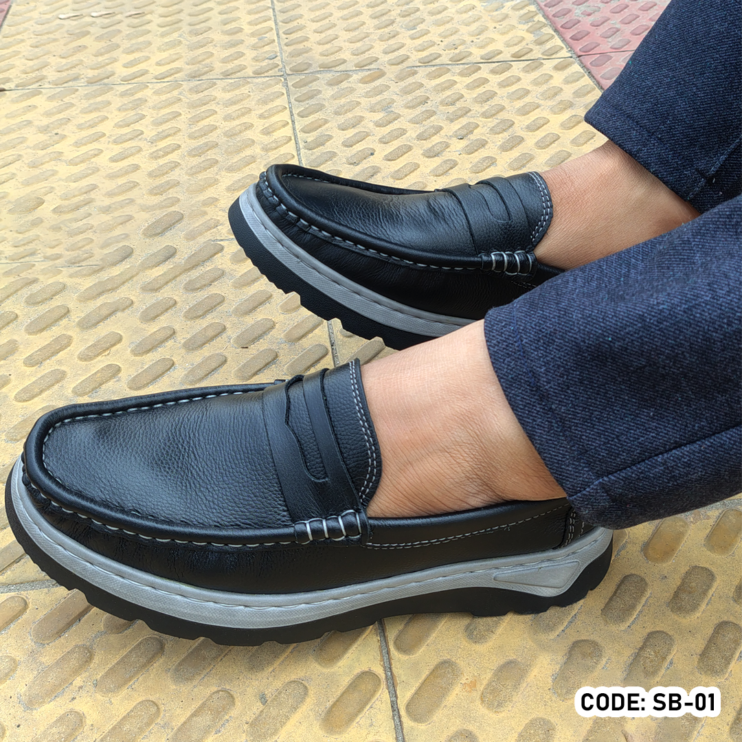 Genuine COW Leather Light Weight Casual Shoes - SB-01