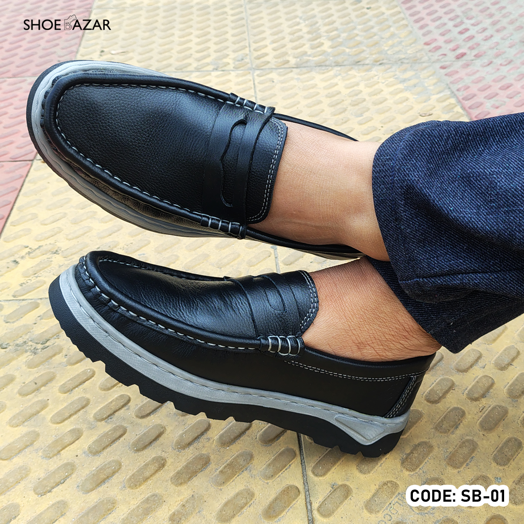 Genuine COW Leather Light Weight Casual Shoes - SB-01