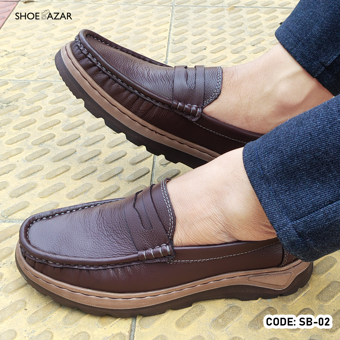 Genuine COW Leather Light Weight Casual Shoes -SB-02