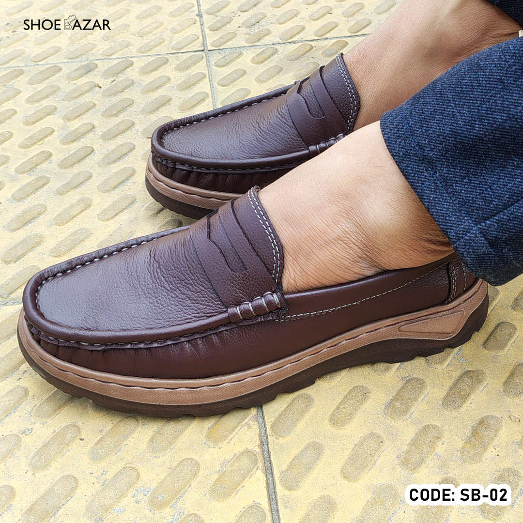 Genuine COW Leather Light Weight Casual Shoes -SB-02