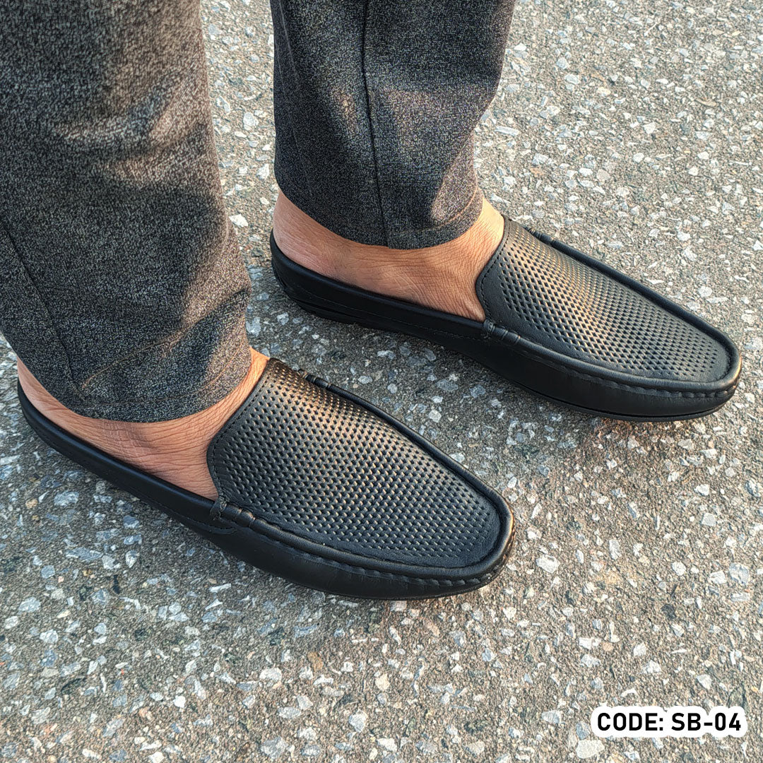 Premium Soft Leather Diamond Dice Half Shoe for men - SB-04