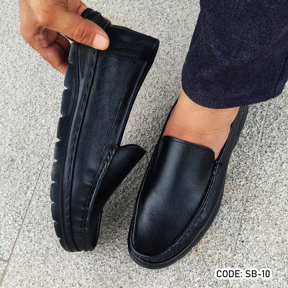 Genuine COW Leather Light Weight Casual Shoes - SB-10