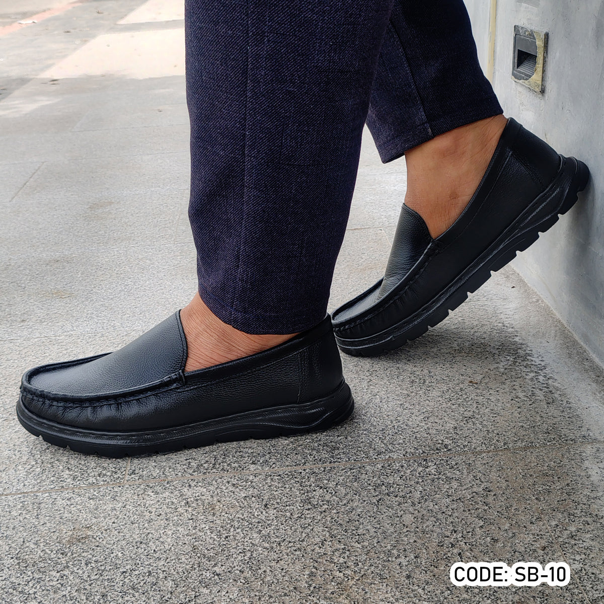 Genuine COW Leather Light Weight Casual Shoes - SB-10