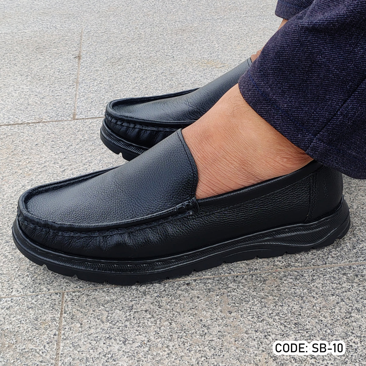 Genuine COW Leather Light Weight Casual Shoes - SB-10