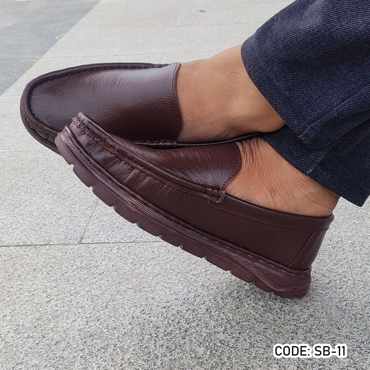 Genuine COW Leather Light Weight Casual Shoes -SB-11