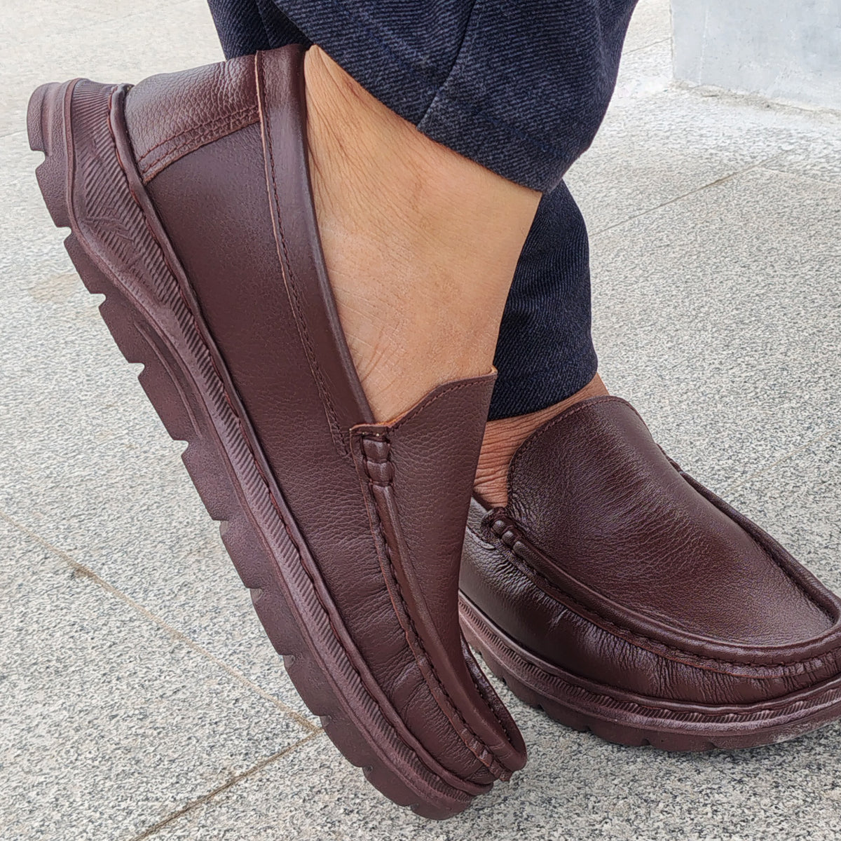 Genuine COW Leather Light Weight Casual Shoes -SB-11