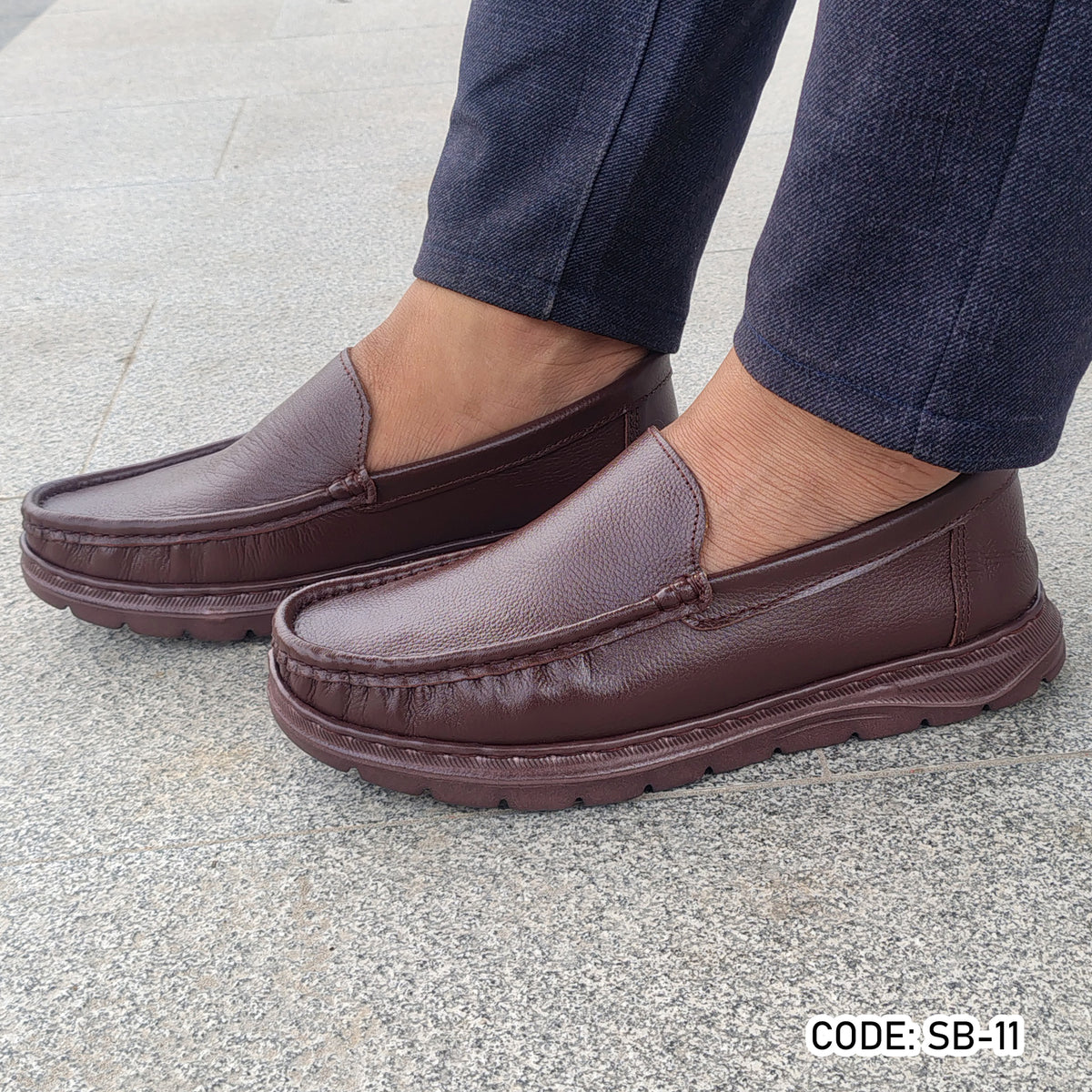 Genuine COW Leather Light Weight Casual Shoes -SB-11