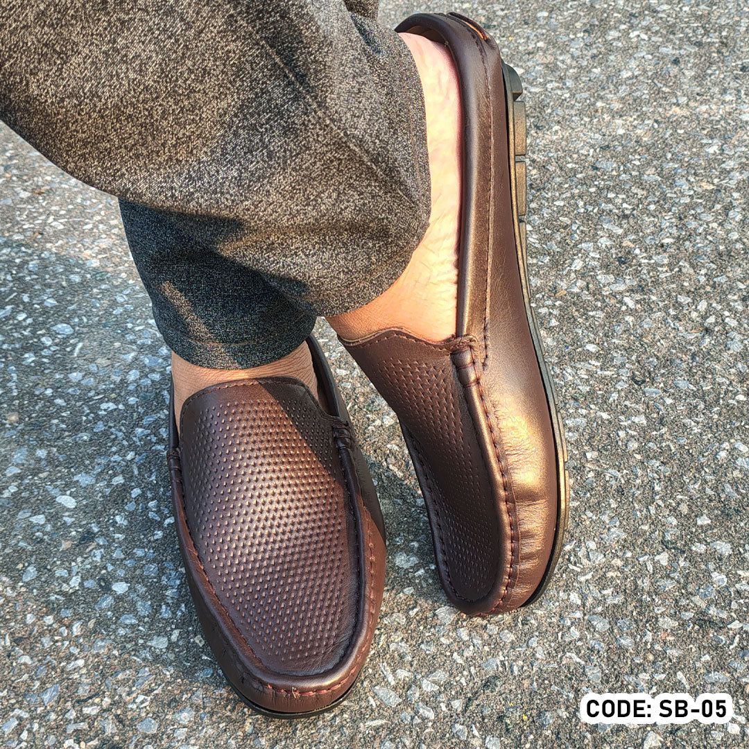 Premium Soft Leather Diamond Dice Half Shoe for men - SB-05