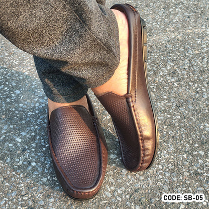 Premium Soft Leather Diamond Dice Half Shoe for men - SB-05