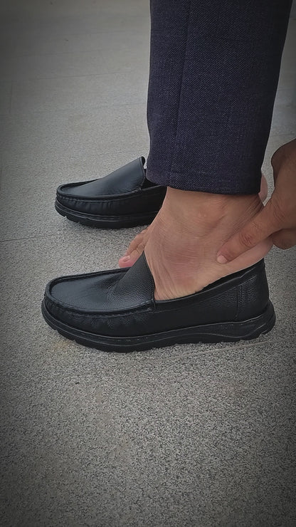Genuine COW Leather Light Weight Casual Shoes - SB-10