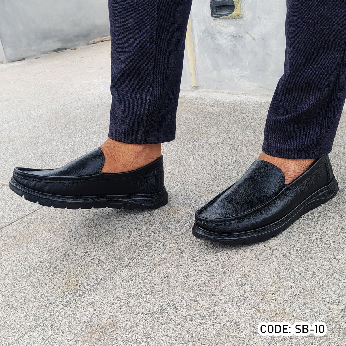 Genuine COW Leather Light Weight Casual Shoes - SB-10